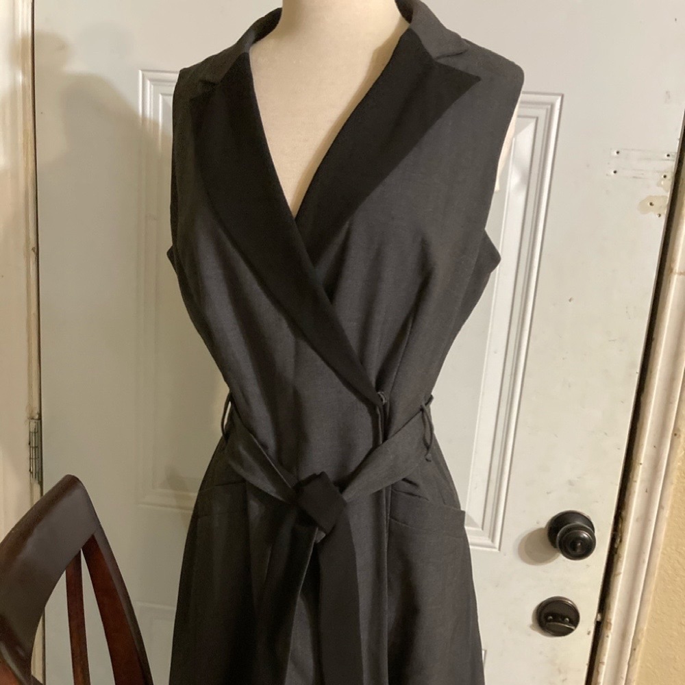 Calvin Klein Grey/ black Coat Dress
